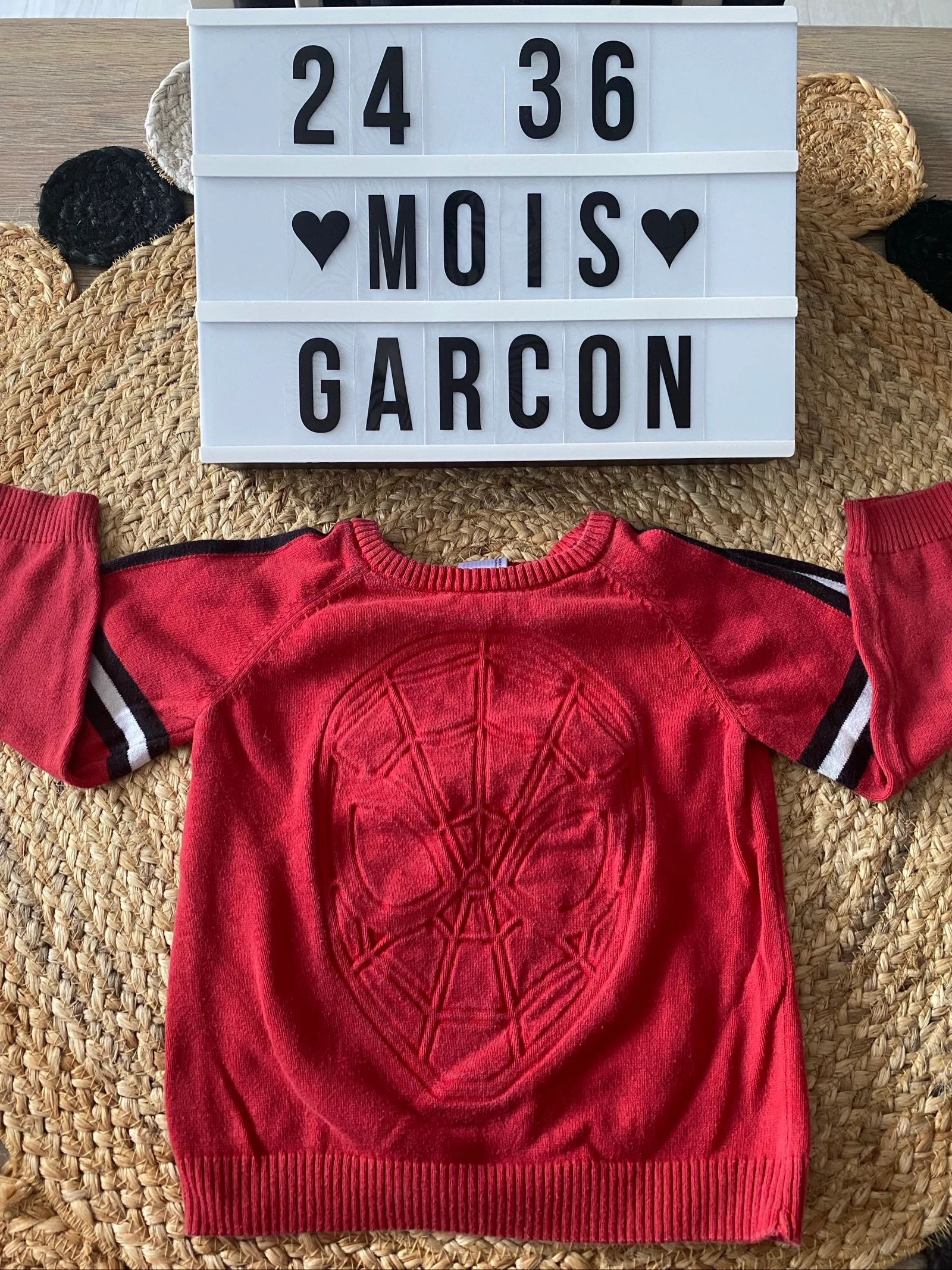 Pull Spiderman 24/36 mois (92 cm)